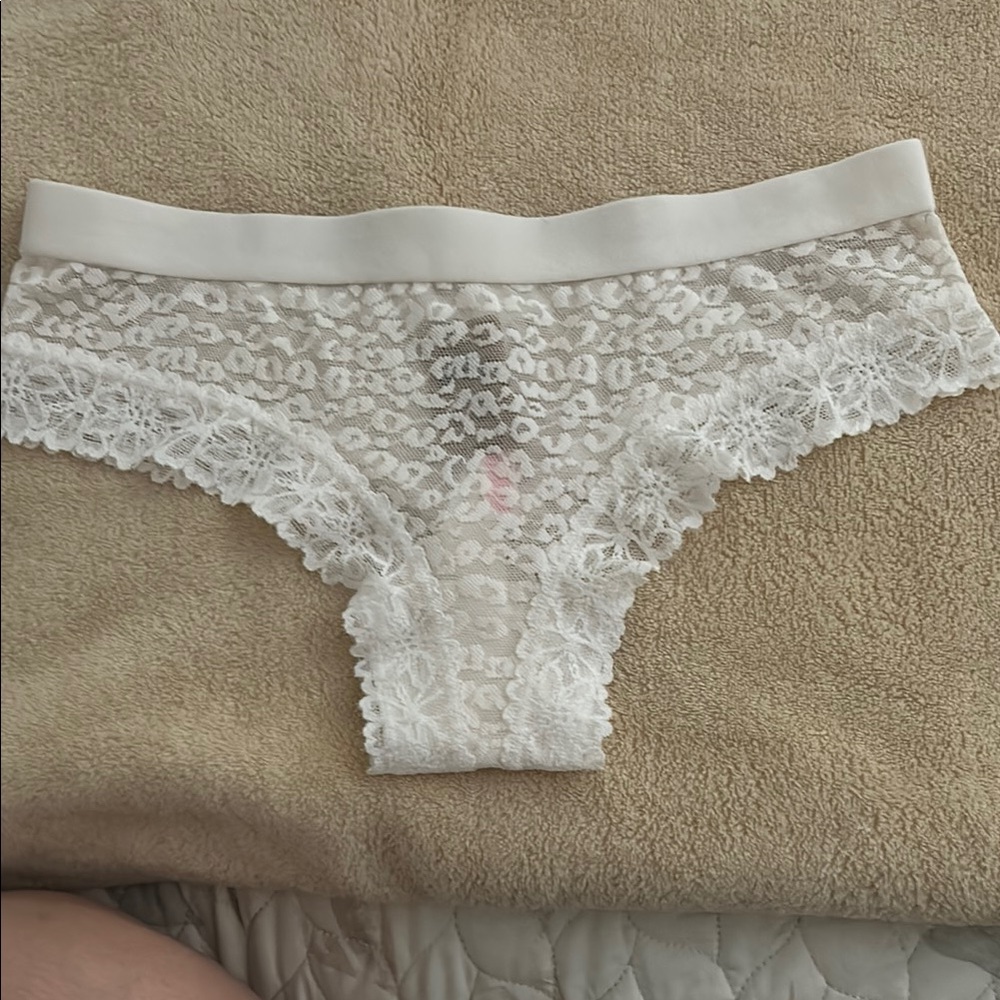 PINK Victoria's Secret White Lace Panties Intimates